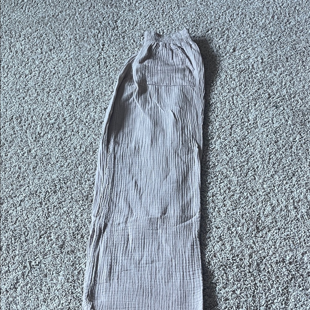 Tan Crinkled Pants
